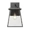 Z-Lite Broughton Outdoor Wall, 1-Light, 8.25 In.W x 9.5 In.L x 14.25 In.H, Black/Clear Beveled 521S-BK - alternate 2